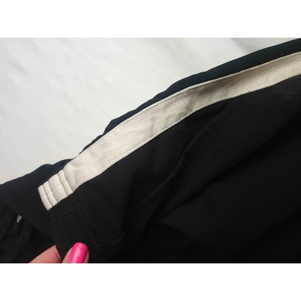 Vintage 90s Y2K Nike Dri Fit Track Pants Mens L Black Striped Sporty Activewear